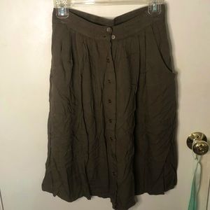 Green Midi Skirt